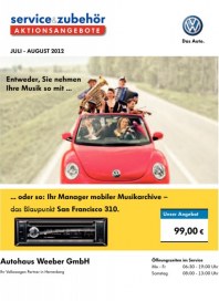 Volkswagen Aktionsangebote für den schönsten Sommer 2012 Juli 2012 KW26 1