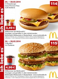McDonalds Gutscheine 24.-28.02.2014 Februar 2014 KW09