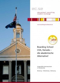 educational consulting & student exchange GmbH Neue Broschüre 2013/14 Boarding School USA, Kanada - 