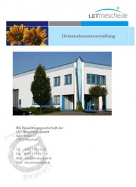 LET Meschede GmbH Imagebroschüre Unternehmensvorstellung Mai 2012 KW21