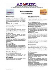ASMETEC GmbH  technical products & services Bohrmaterialien für die Leiterplattenindustrie Mai 2012 