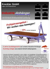 Kreckler GmbH Industrie Anhänger Angebot Mai 2012 KW21