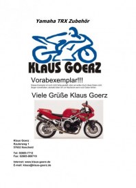 Klaus Goerz Motorradtechnik Yamaha TRX Zubehör Juni 2012 KW23