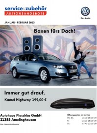 Volkswagen Aktionsangebote Januar 2013 Januar 2013 KW01 Volkswagen Aktionsangebote Januar 2013 Januar 2013 KW01
