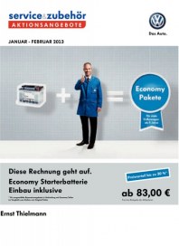 Volkswagen Aktionsangebote Januar 2013 Januar 2013 KW01 1