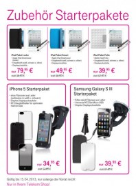 Telekom Shop Zubehör Starterpakete Januar 2013 KW05