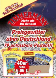 Zimmermann Preisgewitter über Deutschland - 79 unfassbare Posten April 2013 KW14