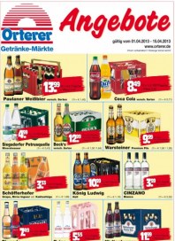 Orterer Getränkemarkt Aktuelle Angebote April 2013 KW14