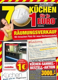 Küchen Hugelmann 7 Ausstellungsküchen für je 1 Euro* Juni 2013 KW26