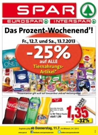 SPAR Inter-, Euro- und Spar Oberösterreich 11.07. - 24.07.2013 Juli 2013 KW28