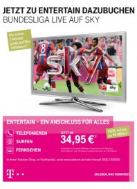 Telekom Shop Jetzt zu Entertain dazubuchen - Bundesliga live auf Sky August 2014 KW33