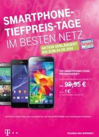 Telekom Shop Smartphone-Tiefpreis-Tage im besten Netz August 2014 KW35 1