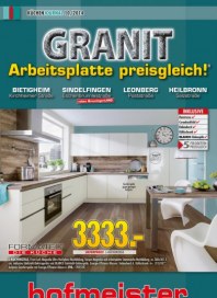 Möbel Hofmeister Granit Arbeitsplatte preisgleich Oktober 2014 KW43