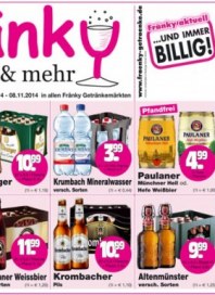 Fränky Getränkemarkt Aktuelle Angebote Oktober 2014 KW44 1 Fränky Getränkemarkt Aktuelle Angebote Oktober 2014 KW44 1