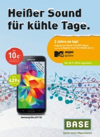 BASE Heißer Sound für kühle Tage November 2014 KW44 BASE Heißer Sound für kühle Tage November 2014 KW44