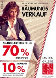 Fashion Galerie Rübsamen Ab sofort wegen Umbau Räumungsverkauf Februar 2015 KW09