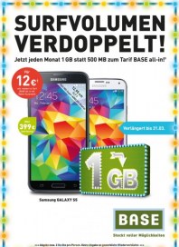 BASE Surfvolumen verdoppelt März 2015 KW09 BASE Surfvolumen verdoppelt März 2015 KW09