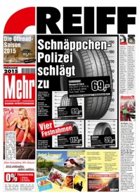 REIFF Reifen und Autotechnik Schnäppchen- Polizei schlägt zu März 2015 KW12
