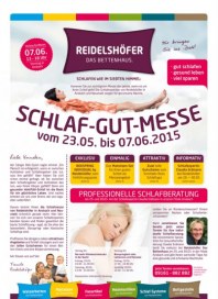 Reidelshöfer Das Bettenhaus KG SCHLAF-GUT-MESSE Mai 2015 KW20