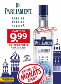 Getränkeland Parliament Vodka...Aktion August 2015 KW31