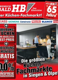Möbelhaus Heinrich Bald GmbH & Co. KG Die größten Küchenfachmärkte in Siegen & Olpen August 2015 KW3