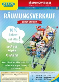 Mix Markt Räumungsverkauf September 2015 KW39 Mix Markt Räumungsverkauf September 2015 KW39