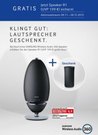 Samsung Klingt gut: Lautsprecher geschenkt November 2015 KW46 Samsung Klingt gut: Lautsprecher geschenkt November 2015 KW46