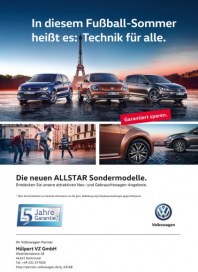 Volkswagen Die neuen ALLSTAR Sondermodelle Mai 2016 KW19