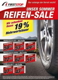 First Stop Reifen Auto Service GmbH Unser Sommer Reifen-Sale Juni 2016 KW25
