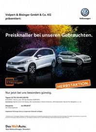 Volkswagen Preisknaller bei unseren Gebrauchten September 2016 KW37
