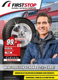 First Stop Reifen Auto Service GmbH Winterreifen schon am 25,- Euro September 2016 KW39