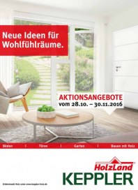 HolzLand Keppler Neue Ideen für Wohlfühlräume Oktober 2016 KW43