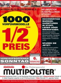 Multipolster 1000 Vorführungsmodelle zum 1/2 Preis November 2016 KW44