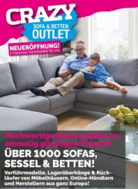 CRAZY Sofa & Betten Outlet Hochwertige Markenmöbel zu einmalig günstigen Preisen November 2017 KW45