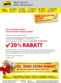 Frick für Wand & Boden Frick Für Wand & Boden Prospekt KW09 Februar 2015 KW09 Frick für Wand & Boden Frick Für Wand & Boden Prospekt KW09 Februar 2015 KW09